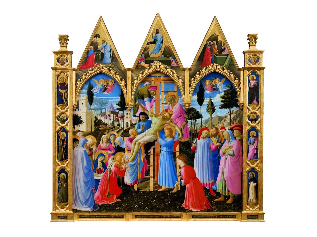 Deposizione di Cristo, Pala Strozzi di Fra Angelico, pala d’altare rinascimentale con scene religiose