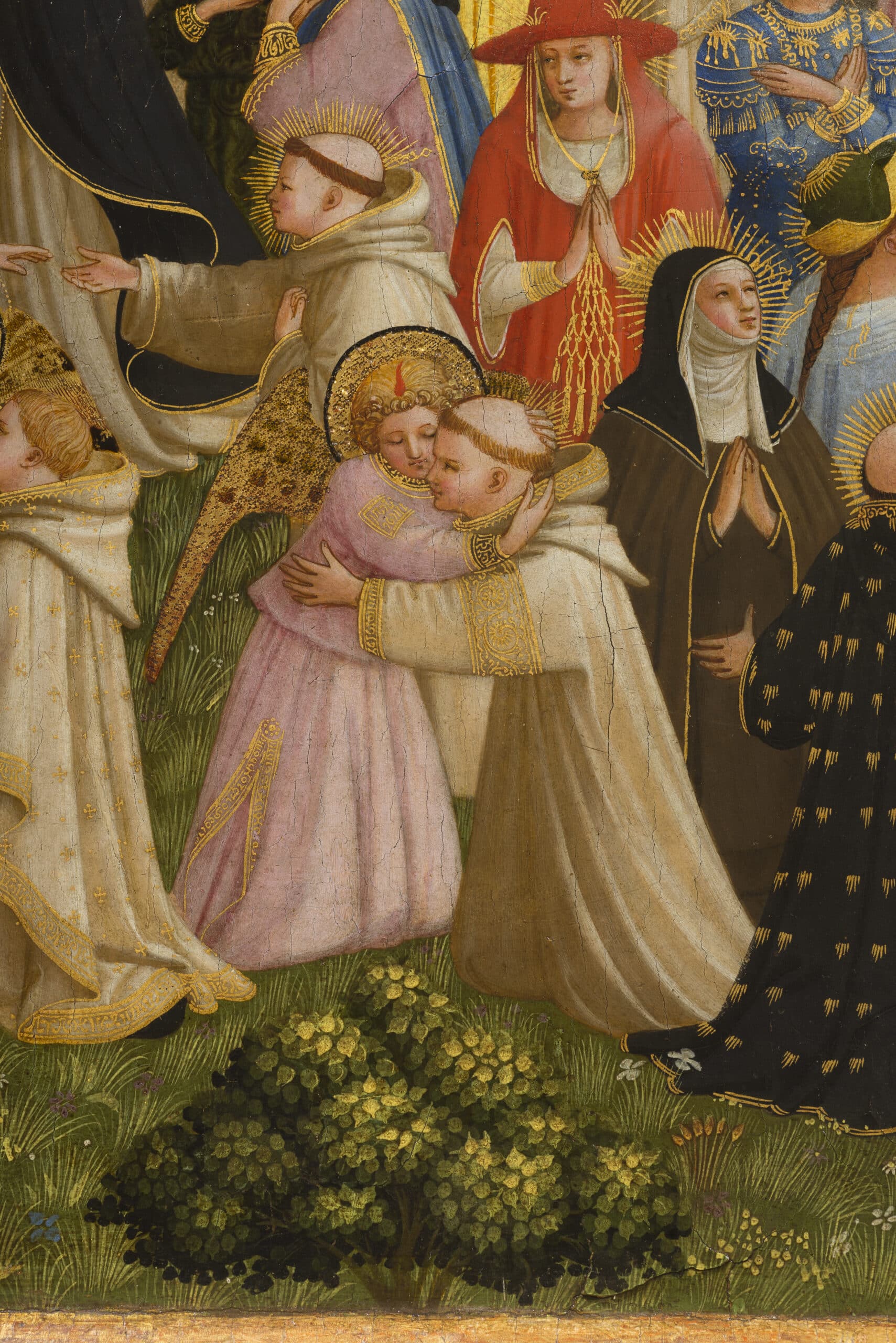Dettaglio personaggi nella Deposizione di Beato Angelico